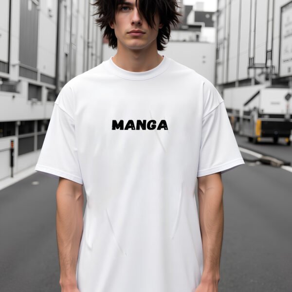 UNISEX MANGA WHITE OVERSIZED FIT TSHIRT