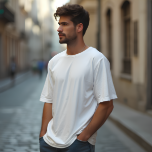 UNISEX PLAIN WHITE OVERSIZED FIT TSHIRT