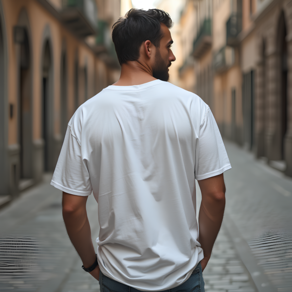 UNISEX PLAIN WHITE OVERSIZED FIT TSHIRT - Image 3